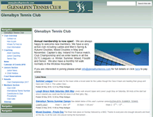 Tablet Screenshot of glenalbyntennis.com